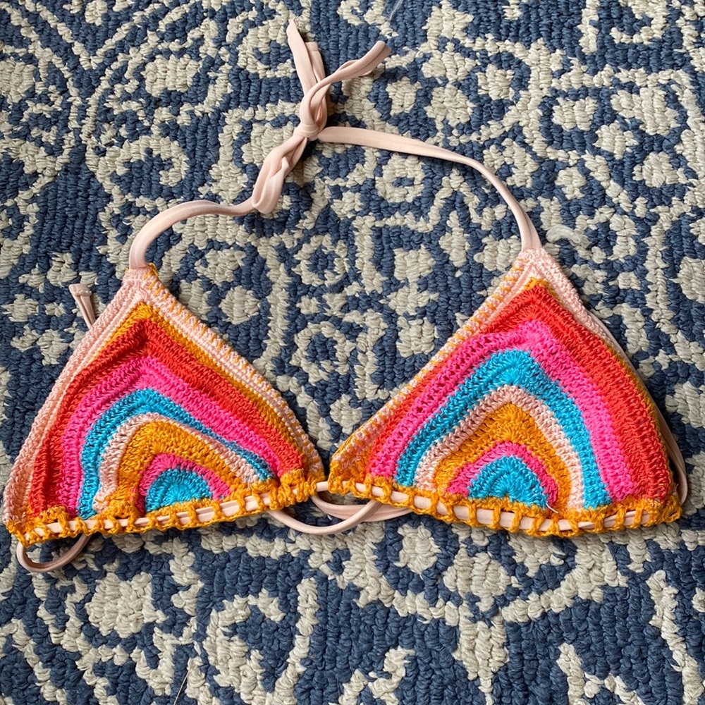 Excellent condition crocheted string bikini top
